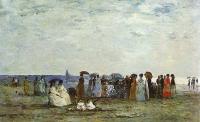 Boudin, Eugene - Bathers on the Beach at Trouville